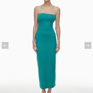 Aritzia Strapless Teal Dress
